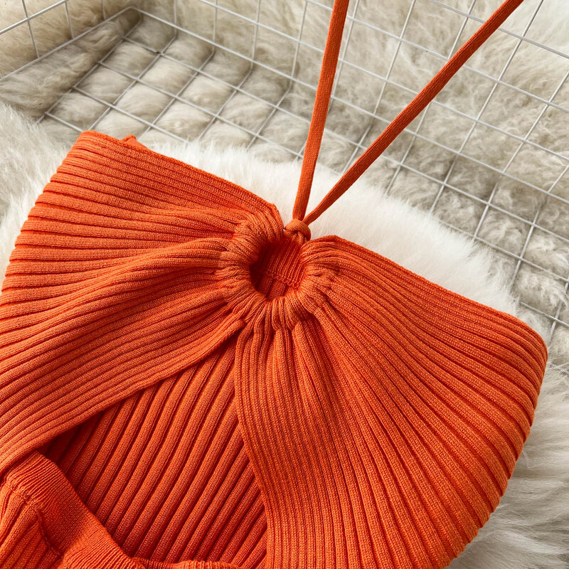 YuooMuoo Chic Modni seksi paket Pletena ljetna haljina s razdvojenim bokovima Ženska uska elastična haljina uz tijelo Ulična odjeća