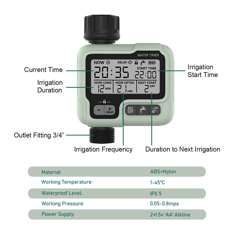 Eshico aiavee taimer Automaatne vihma viivitussüsteem Taimed Muru kasvuhoone tilgakastmisseadmed Isekastmisseade