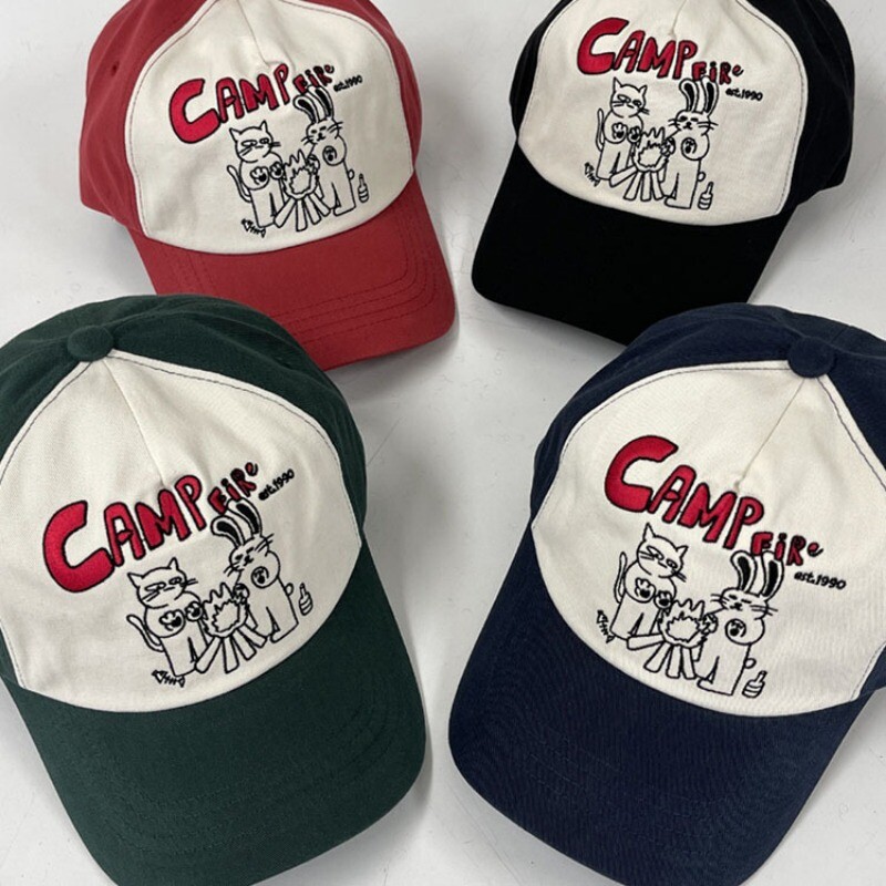 Uus lõbus kassijänes multika tikandiga kontrastset värvi pesapallimüts Korea tänava vabaaja meeste ja naiste päikesevari, spordimüts