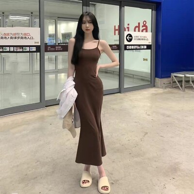 Есенна чиста рокля без ръкави Дамска секси обвивка Hotsweet Мода в корейски стил Универсална Vestido Feminino Ново пристигане Популярен шик