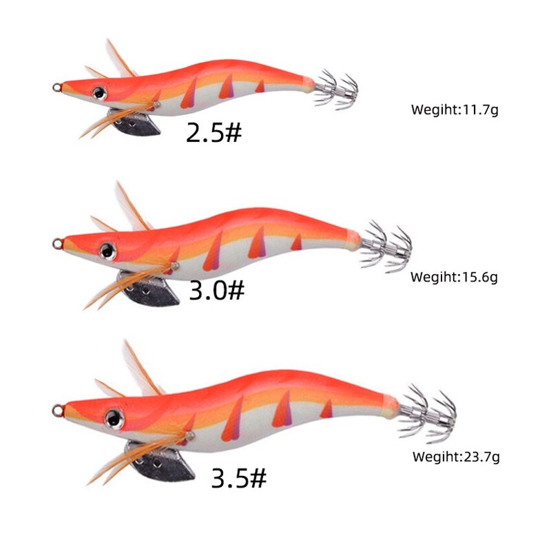 Kalapüügi puukreveti helendav kalmaari kaheksajala lant 10 tk 3.0 3D Eyes kalapüügi lant kõva söödaga voobler kalmaari jigilant kotiga