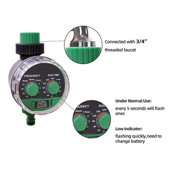 Garden Ball Valve Automatic Electronic Water Timer Home Garden Irigation Timer 0 Σύστημα ελέγχου πίεσης νερού λειτουργίας