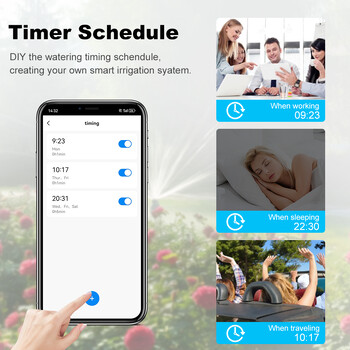 Tuya Zigbee Smart Sprinkler Timer IP66 Garden Automatic Drip Irigation Watering Timer APP Smart Life Τηλέφωνο τηλεχειρισμού