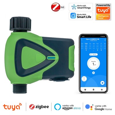 Tuya Zigbee Smart Sprinkler Időzítő IP66 Kerti Automatikus Csepegtető Öntözés Időzítő APP Smart Life Távirányító telefon