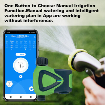 ΝΕΟ ZIGBEE Garden Watering Timer Έξυπνος ψεκαστήρας Drip Flower IP66 TUYA App Programmble Controller Remote Google Assistant