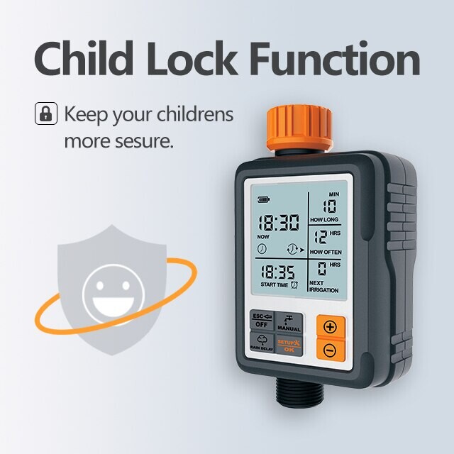 Автоматична цифрова електронна система за таймер за вода Градинско напояване Контролер за таймер за поливане ЕС щепсел, щепсел САЩ