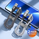 QOOVI 3.1A USB Type C кабел Бързо зареждане за Xiaomi Mi12 11 Samsung Huawei Зарядно устройство за мобилен телефон Quick Charge Wire Cord