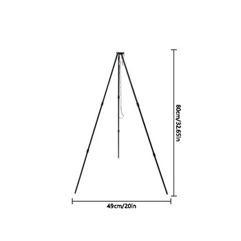 1 τμχ τρίποδο εξωτερικού χώρου, πτυσσόμενη σχάρα μπάρμπεκιου, φορητή τρίγωνη βάση για πικ-νικ
