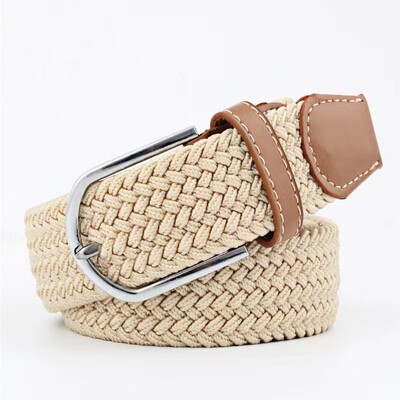 6 цвята Моден мъжки разтеглив колан Premium Leather Leather Golf Wide Elastic Waistband катарама за колан хипи шик mujer cinchos לנשים