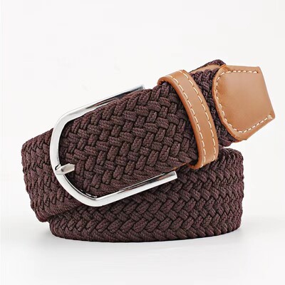 6 цвята Моден мъжки разтеглив колан Premium Leather Leather Golf Wide Elastic Waistband катарама за колан хипи шик mujer cinchos לנשים