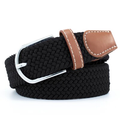 6 цвята Моден мъжки разтеглив колан Premium Leather Leather Golf Wide Elastic Waistband катарама за колан хипи шик mujer cinchos לנשים