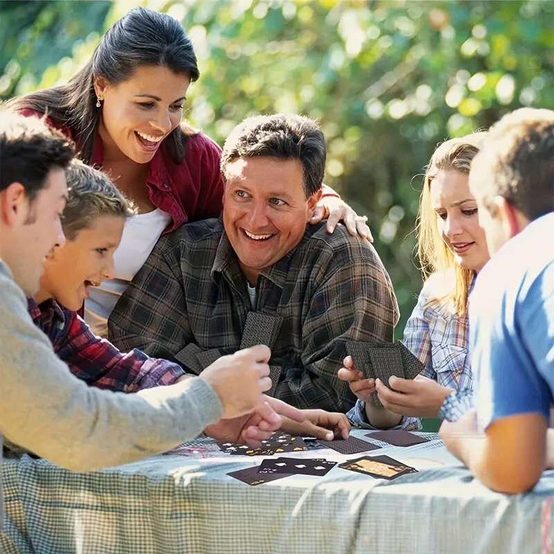 Cărți de joc rezistente la apă, cărți de joc din plastic, pachet de cărți, cărți de poker cadou Crăciun, Halloween, cadou de Ziua Recunoștinței, jocuri