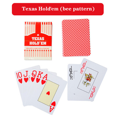 Нови горещи 1 комплекта Baccarat Texas Hold`em пластмасови карти за игра Водоустойчиви гладки покер карти Настолни бридж игри 63*88 мм Qenueson