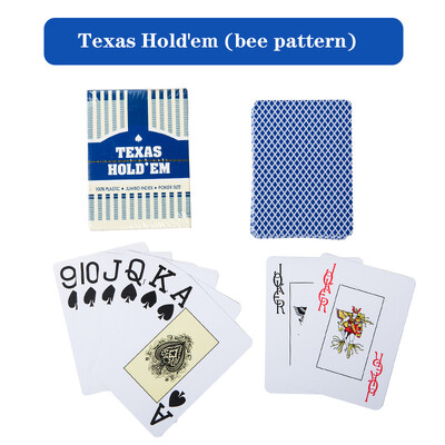 Нови горещи 1 комплекта Baccarat Texas Hold`em пластмасови карти за игра Водоустойчиви гладки покер карти Настолни бридж игри 63*88 мм Qenueson