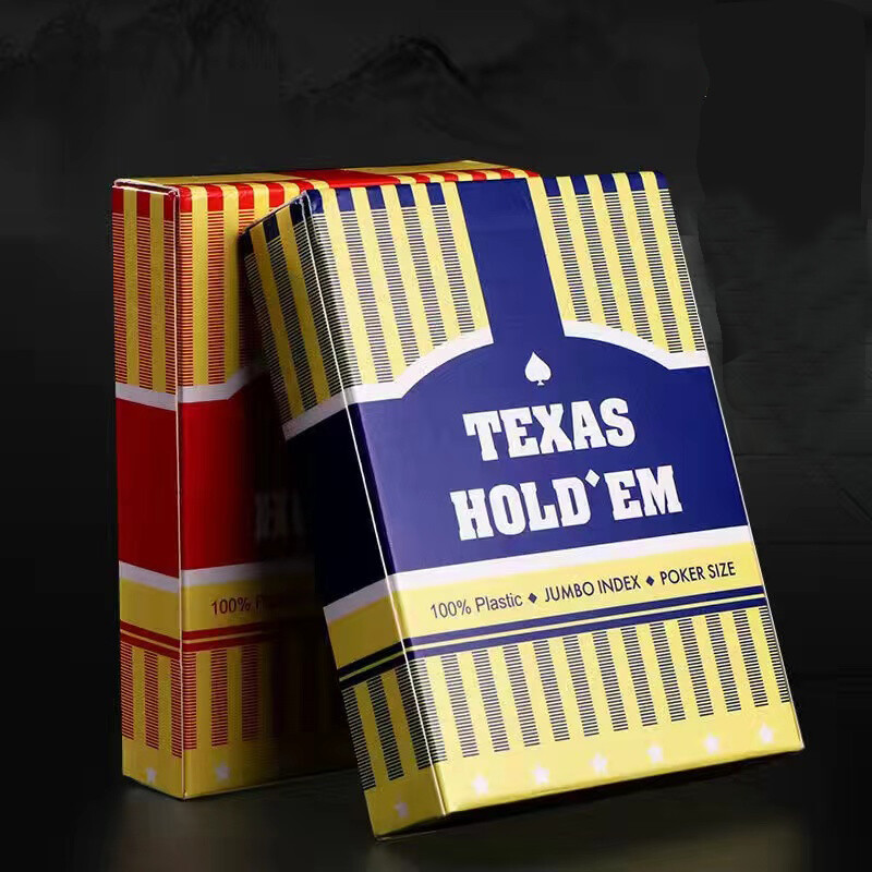 Νέα Hot 1 Sets Baccarat Texas Hold'em Plastic Playing Cards Αδιάβροχα Smooth Card Poker Board Bridge Games 63*88mm Qenueson