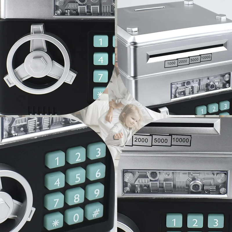 Lapse kingitus Elektrooniline parool Rahakast Mündid Sularaha Säästurahakast Loendurkood Võtmelukk Notsupanga automaatne Mini Seif