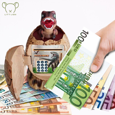 Piggy Bank Dinozaurų žaislai Skaitmeniniai elektroniniai pirštų atspaudai Šviečiantys Piggy Bank Piggy Banks taupymui ir bankiniai žaidimai Žaislai