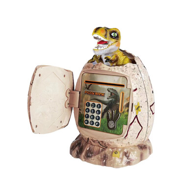 Pangapanga dinosauruste mänguasjad digitaalsed elektroonilised sõrmejäljega helendavad hoiupõrsad hoiupõrsad raha säästmiseks ja pangamängud mänguasjad