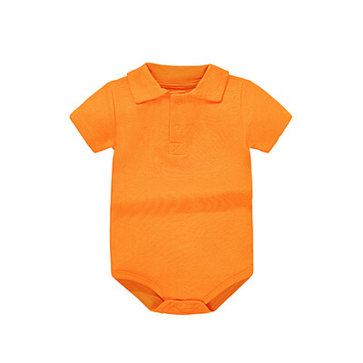 Vastsündinu Beebi Riided Polosärk Jumpsuit Onesies Puuvillane ühevärviline lühikeste varrukatega revääridega Bodysuits Beebi kostüüm 0-24 kuud