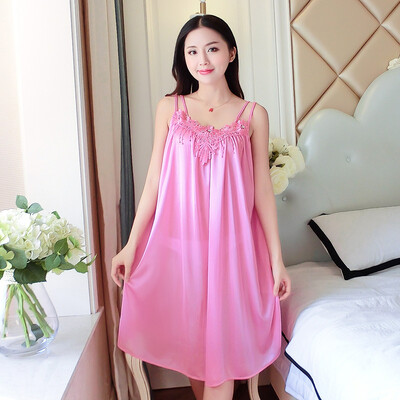 Μόδα σέξι απομίμηση μεταξωτό νυχτικό Γυναικεία πυζά Ζαρτιέρες Καλοκαιρινό φόρεμα Έγκυος Φόρεμα νυχτερινό Σπίτι Φορέστε καινούργιο