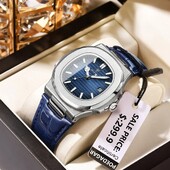 POEDAGAR Top Luxury ανδρικό ρολόι τετράγωνο Date Αδιάβροχο φωτεινό ανδρικό ρολόι χειρός Υψηλής ποιότητας δερμάτινο ανδρικό ρολόγια χαλαζία+κουτί Reloj