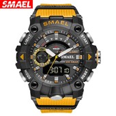 Ανδρικά ρολόγια SMAEL Fashion Sport Resistant 50M Αδιάβροχο ρολόι χειρός LED Alarm Χρονόμετρο Στρατιωτικό 8040 Ανδρικό Ρολόι