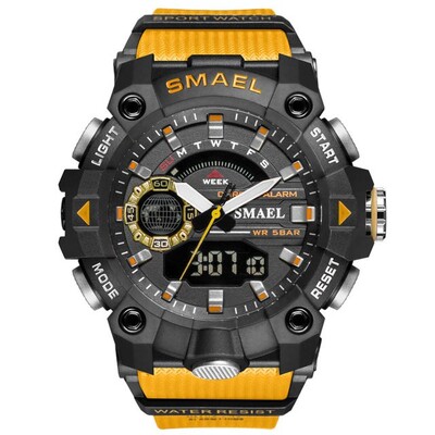 Ανδρικά ρολόγια SMAEL Fashion Sport Resistant 50M Αδιάβροχο ρολόι χειρός LED Alarm Χρονόμετρο Στρατιωτικό 8040 Ανδρικό Ρολόι