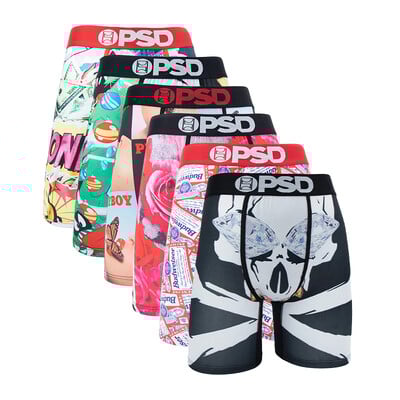 Moda 6 buc. Lenjerie de corp pentru bărbați cu imprimeu Boxer Cueca pentru bărbați Chiloți noi Lenjerie pentru bărbați Chiloți pentru bărbați Chiloți Boxer Slip sexy S-XXL