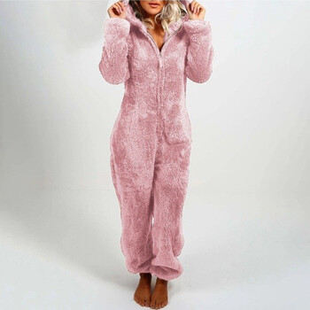 2022 Fashion Onesies Fleece Sleepwear Συνολικά Σετ κουκούλας Plus Size Πυτζάμες για ενήλικες για το χειμώνα Ζεστές γυναικείες πιτζάμες S-5XL