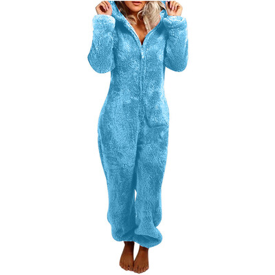 2022. aasta Fashion Onesies fliisist magamisriided, suures suuruses kapuutsiga komplektid naiste pidžaamad Täiskasvanutele talveks soojad pidžaamad, naiste S-5XL