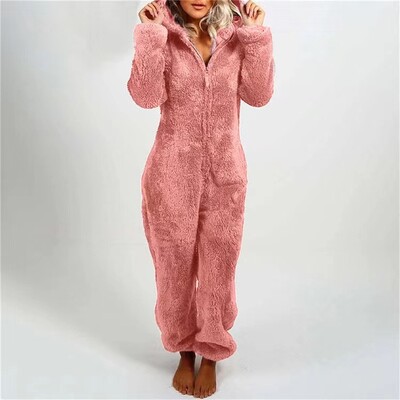 2022. aasta Fashion Onesies fliisist magamisriided, suures suuruses kapuutsiga komplektid naiste pidžaamad Täiskasvanutele talveks soojad pidžaamad, naiste S-5XL