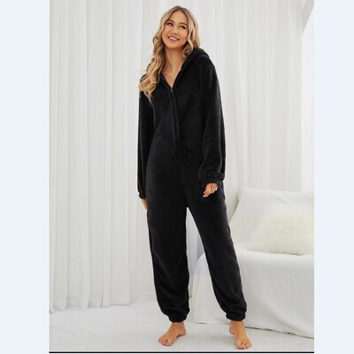 2022. aasta Fashion Onesies fliisist magamisriided, suures suuruses kapuutsiga komplektid naiste pidžaamad Täiskasvanutele talveks soojad pidžaamad, naiste S-5XL