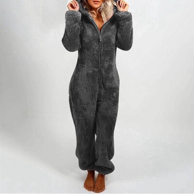 2022. aasta Fashion Onesies fliisist magamisriided, suures suuruses kapuutsiga komplektid naiste pidžaamad Täiskasvanutele talveks soojad pidžaamad, naiste S-5XL