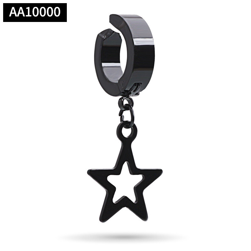 Jaapani ja Korea meeste ühekordne kõrvarõngas ilma augustamiseta, meeste võltskõrvarõngad, naiste kõrvaklambrid, moodne meeste moodne titaanist terasest kõrvarõngas ilma augustamiseta 