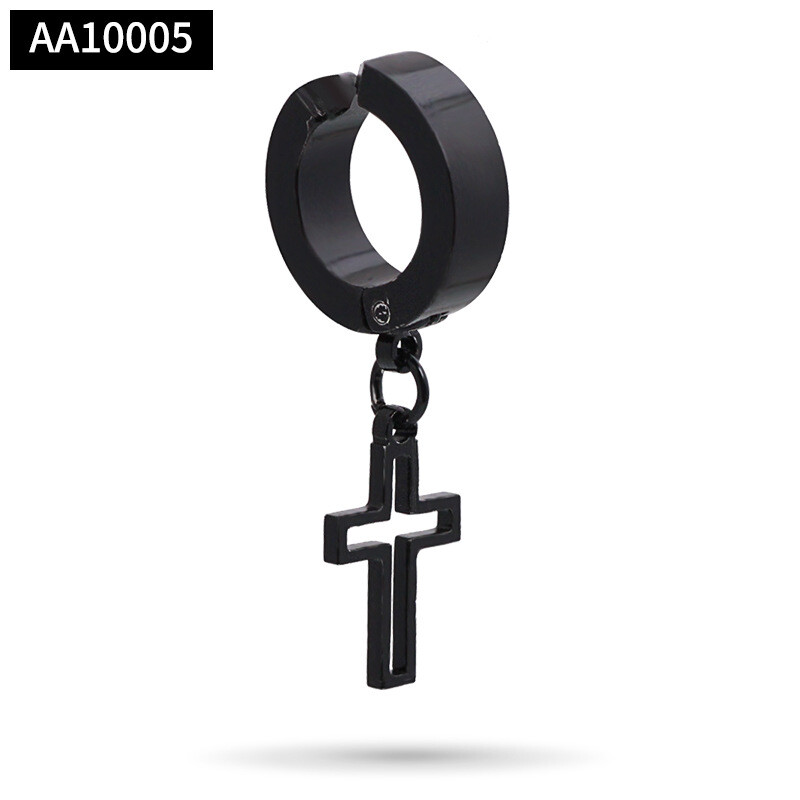 Jaapani ja Korea meeste ühekordne kõrvarõngas ilma augustamiseta, meeste võltskõrvarõngad, naiste kõrvaklambrid, moodne meeste moodne titaanist terasest kõrvarõngas ilma augustamiseta 