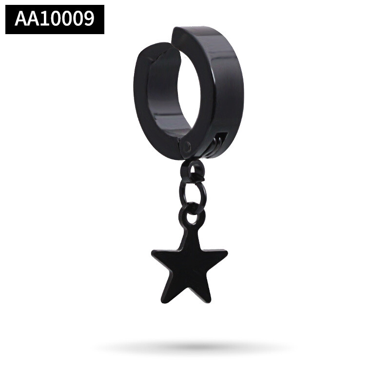 Jaapani ja Korea meeste ühekordne kõrvarõngas ilma augustamiseta, meeste võltskõrvarõngad, naiste kõrvaklambrid, moodne meeste moodne titaanist terasest kõrvarõngas ilma augustamiseta 