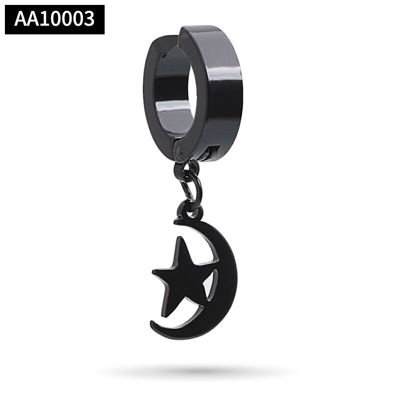 Jaapani ja Korea meeste ühekordne kõrvarõngas ilma augustamiseta, meeste võltskõrvarõngad, naiste kõrvaklambrid, moodne meeste moodne titaanist terasest kõrvarõngas ilma augustamiseta 