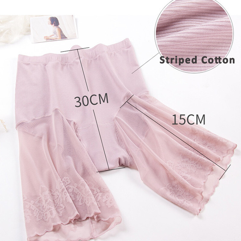 60-115 KG Suures suuruses ohutud lühikesed püksid, suvised naiste õmblusteta alusseelikud lühikesed püksid hõõrumisvastased reied poistepüksid seksikad pitsilised naiste bokserid