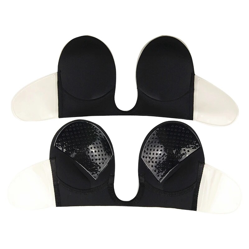 Naiste Olkaimeta rinnahoidjad Nähtamatu Push Up rinnahoidja Silikoonist rinnahoidja Deep U aluspesu kleit Pulmapidu Kleepuv isekleepuv