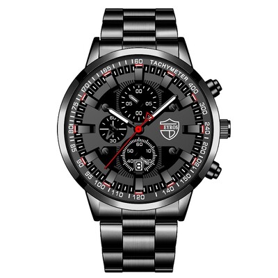 Modni muški sportski satovi Muški poslovni kvarcni sat od nehrđajućeg čelika Luksuzni muški ležerni kalendar Svjetleći sat Reloj Hombre