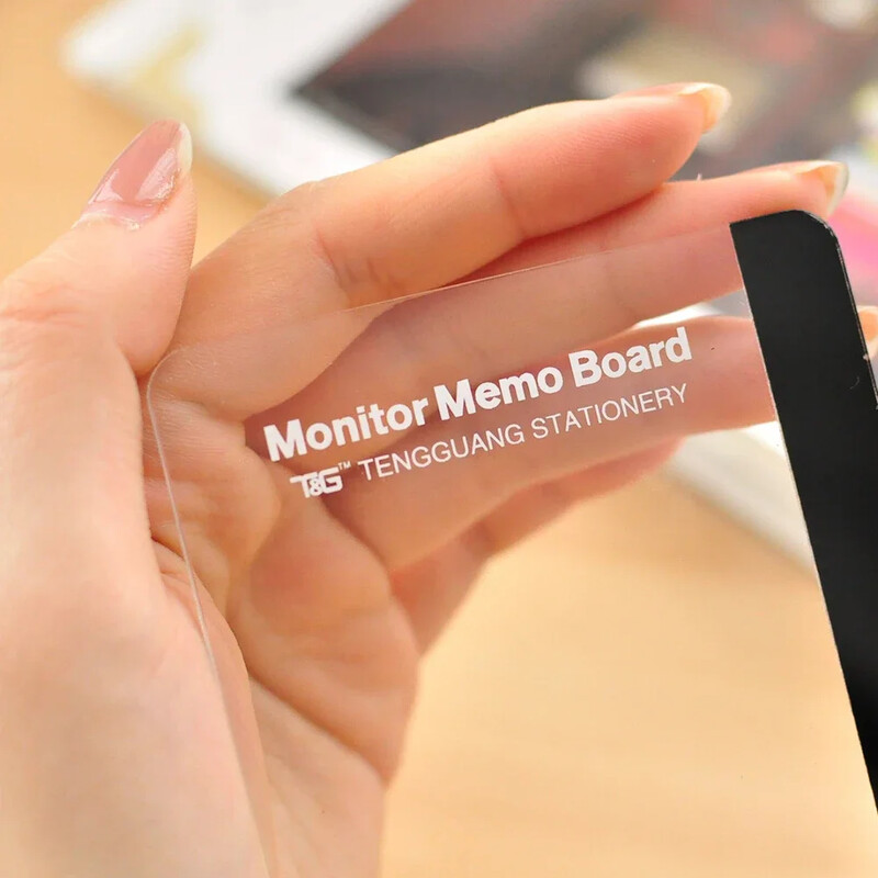 Akrüülist läbipaistev kaart kleepuvate märkmete monitor memotahvel telefonihoidja lauaarvuti korraldajatahvel Korea kirjatarbed kontoritarbed