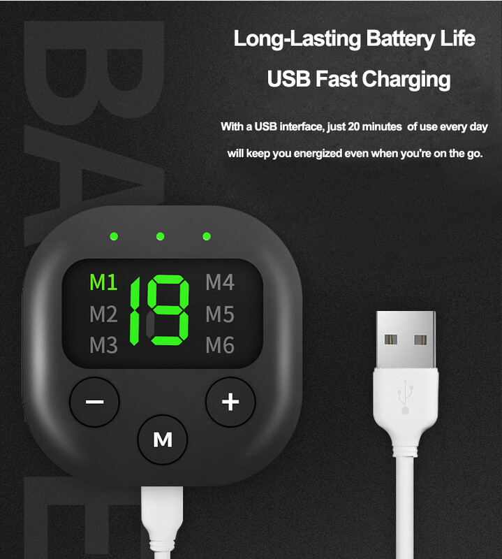 USB įkraunamas juosmens masažuoklis nešiojamas formavimo diržas elektrinis rankos klubų kojų treniruoklis svorio metimui formuojantis kūno rengybos masažuoklis