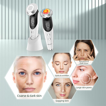 7 σε 1 EMS RF Μηχανή ανύψωσης προσώπου LED Photon Facial Tightening Eye Massage Instrument Skin Rejuvenation Anti Writkle