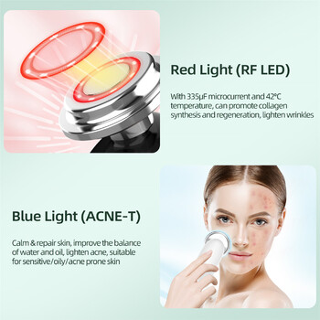 7 σε 1 EMS RF Μηχανή ανύψωσης προσώπου LED Photon Facial Tightening Eye Massage Instrument Skin Rejuvenation Anti Writkle