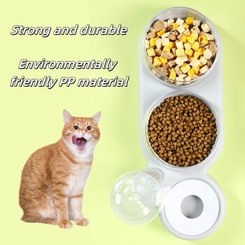 Cat Puppy Bowls Food Feed Water Dispenser Puppiest Bowl with Waterproof-proof 3 in 1 Cats Feeder Bowl τροφοδοσίας Προμήθειες για κατοικίδια