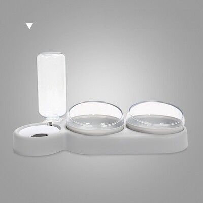 Kassi kutsikakausid Toidu sööda veejaotur Kutsikaim kauss pritsmekindla veega 3 in 1 kasside söötja söötmiskauss Lemmikloomatarbed