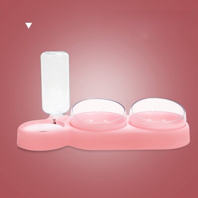 Kassi kutsikakausid Toidu sööda veejaotur Kutsikaim kauss pritsmekindla veega 3 in 1 kasside söötja söötmiskauss Lemmikloomatarbed