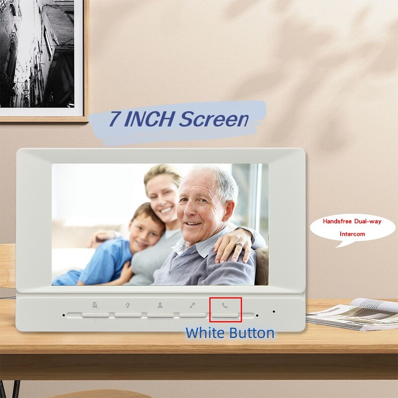 juhtmega videosisetelefoni süsteem 7-tolline video uksekella uksesüsteemi komplektid toetavad Villa kodukontori korteri lukustuse avamise jälgimist