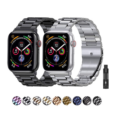 Curea din oțel inoxidabil pentru Apple Watch Ultra 2 49mm 45mm 41mm 40mm 44mm Curea de ceas Brățară metalică pentru iWatch Series 9 8 7 6 5 4