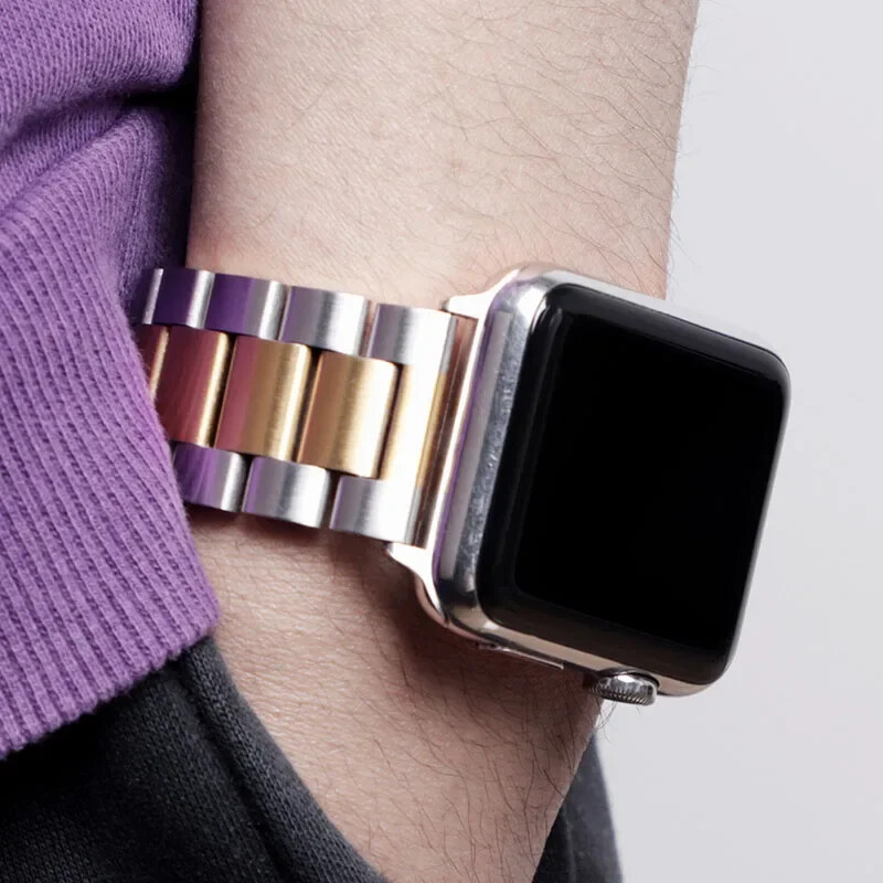 Λουράκι από ανοξείδωτο χάλυβα για Apple Watch Ultra 2 49mm 45mm 41mm 40mm 44mm λουράκι ρολογιού Μεταλλικό βραχιόλι για iWatch Series 9 8 7 6 5 4